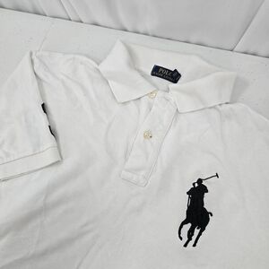 Polo Ralph Lauren Polo Shirt Mens XL Tall White Big Pony Number 3 Sleeve Pique.